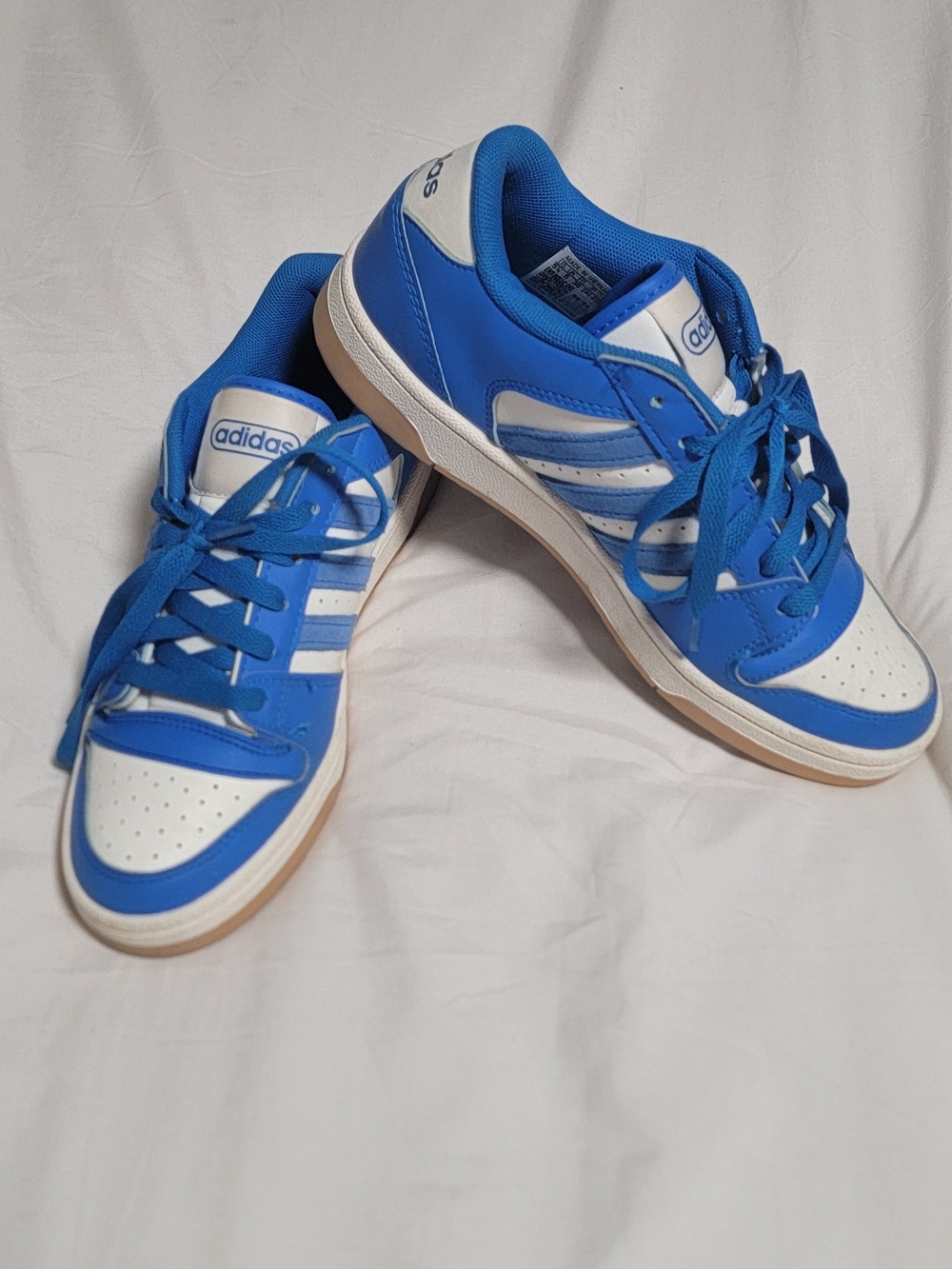adidas Men’s Royal Blue and White Low-Top Sneakers